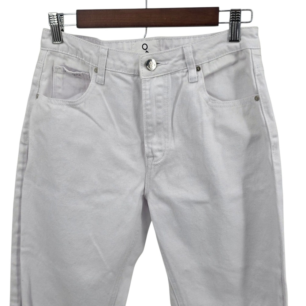 Insane Gene Los Angeles Distressed White Denim Jeans Frayed‎ Hem Size 7/27
